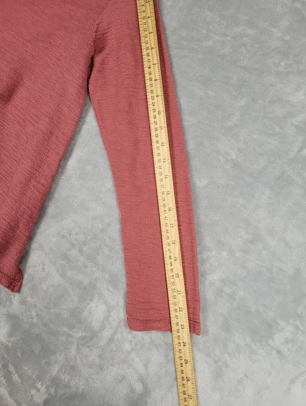 Anthropologie T.La Marsha Knit Pullover Textured Pink Long Sleeve Size M - Image 6