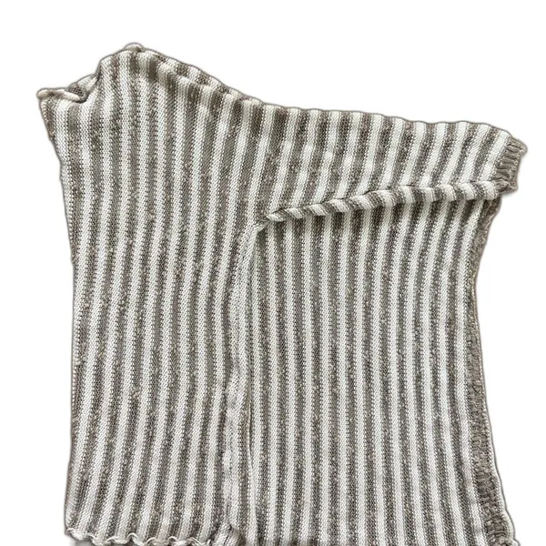 Georgina Estefania linen blend asymmetrical arm top M coastal beach - Image 7