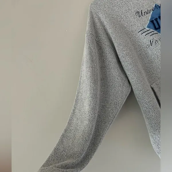 UNC Tarheel Grey Sweatshirt Size XL Made in USA Fangear Casual Athletic Sport - Image 4