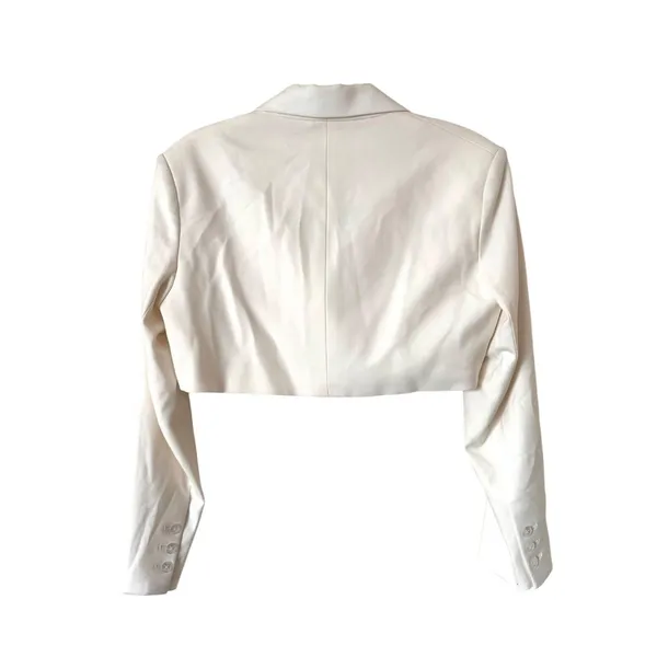 SAINT ART Bryn Cropped Tuxedo‎ Blazer White NWT Small - Image 3