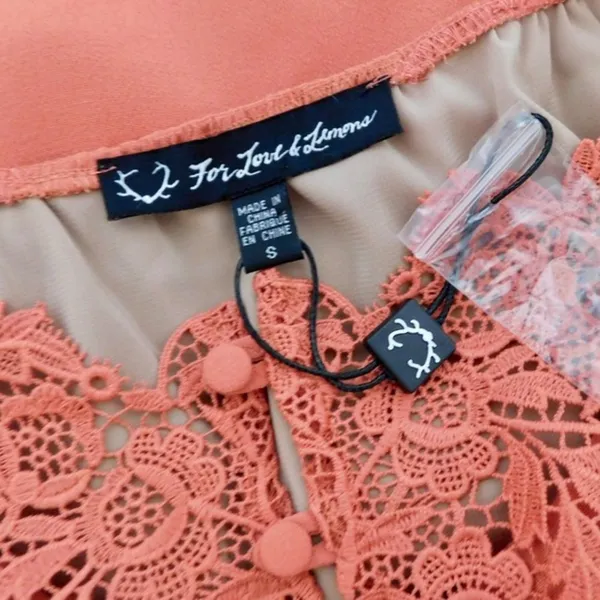 NEW!! FOR LOVE AND LEMONS Sienna Dress Lace Keyhole‎ Mini Party Romantic Small - Image 9