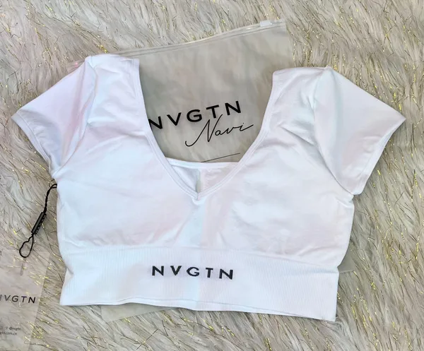 NVGTN Small White Serene Sports Bra - Image 4