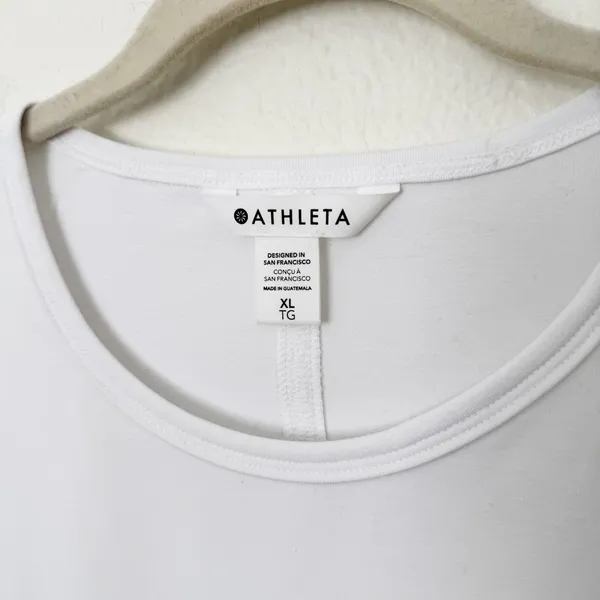 [Athleta] Bright White Supima Cotton Crew Neck Long Sleeve Essential Top Size XL - Image 11