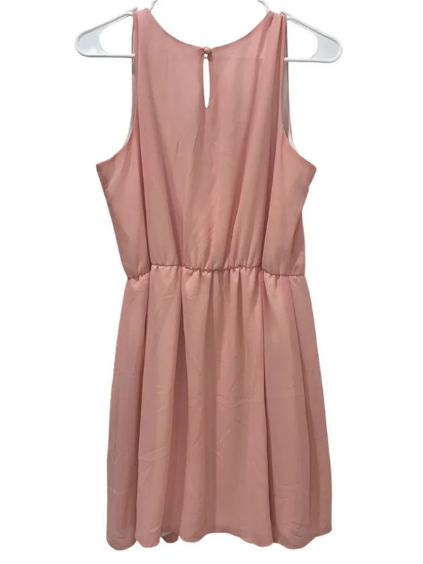 HAVE Pink Ruffle Sleeveless Dress Size Large - Image 2