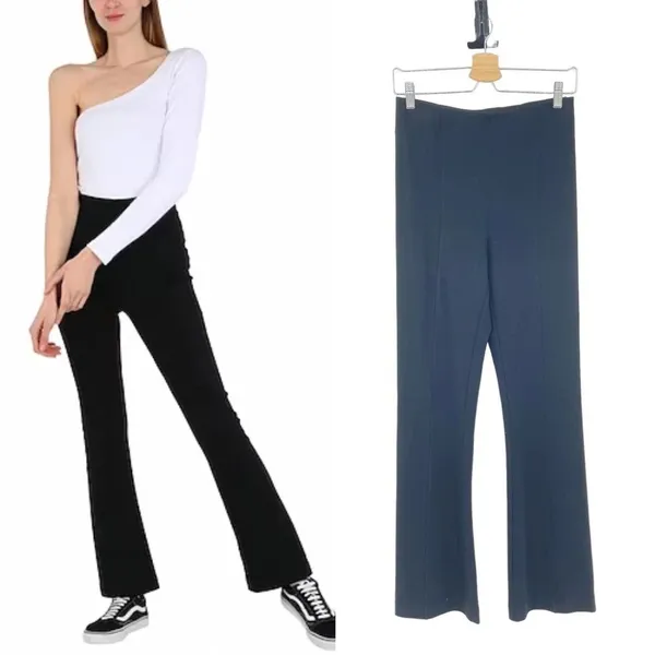 Ninety Percent Compact Organic Cotton Kickflare‎ Pants Black Size Medium - Image 2