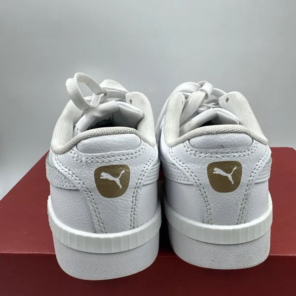 PUMA Court Sneaker, White, Women's Casual Low Top Leather Shoes Size 6.5 - Image 5