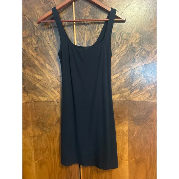 Aritzia WILFRED Trance Mini Dress Black MINIMALIST Tank Sleeveless Size Small S - Image 4