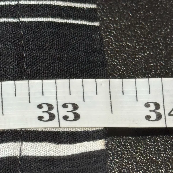 Goldie Women’s Medium Black White Striped Wide Leg Pull-On Pants 33” Inseam - Image 10