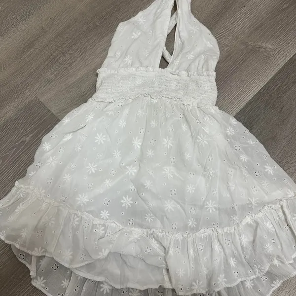 Aerie White Dress Mini Eyelet Spring Fling - Image 3
