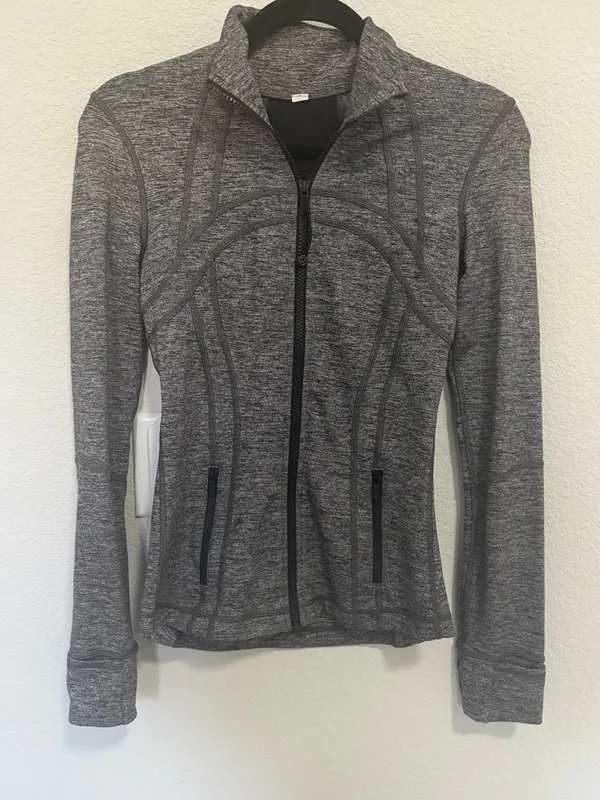 Lululemon Define Jacket Heathered Black Luon Size 4 - Image 4