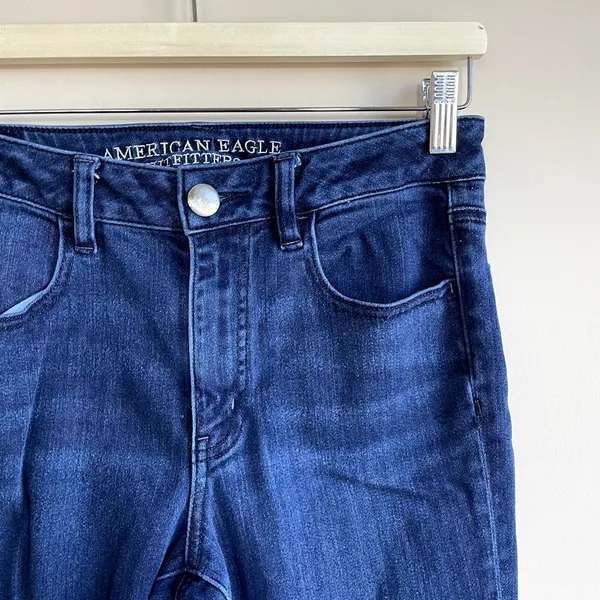 American Eagle Outfitters‎ Hi-Rise jegging dark wash aeo denim jeans women's 8 - Image 2