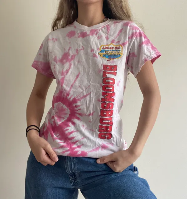 Gildan Pink Tie Dye Tee - Image 2