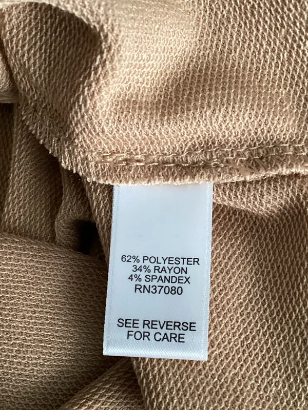 Cato Tan Hooded Crewneck Sweater with Floral Script - Image 7