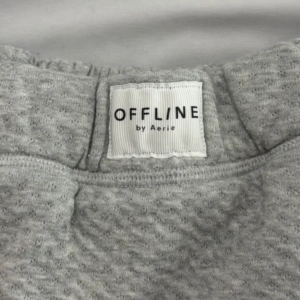 Offline by Aerie Heather Gray Quilted Mini Skort with Pockets Womens Small - Image 3