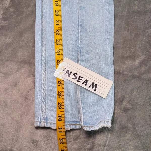 Abercrombie & Fitch Jeans Women 27/4R Lt Wash Curve Love 90s Straight Split‎ Hem - Image 10