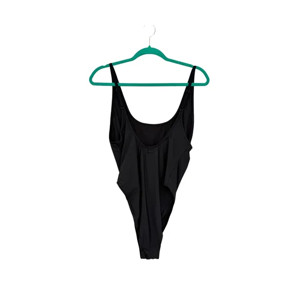 SKIMS Signature Swim Scoop Neck One Piece Swimsuit Onyx Black Size XL NWT - Image 6