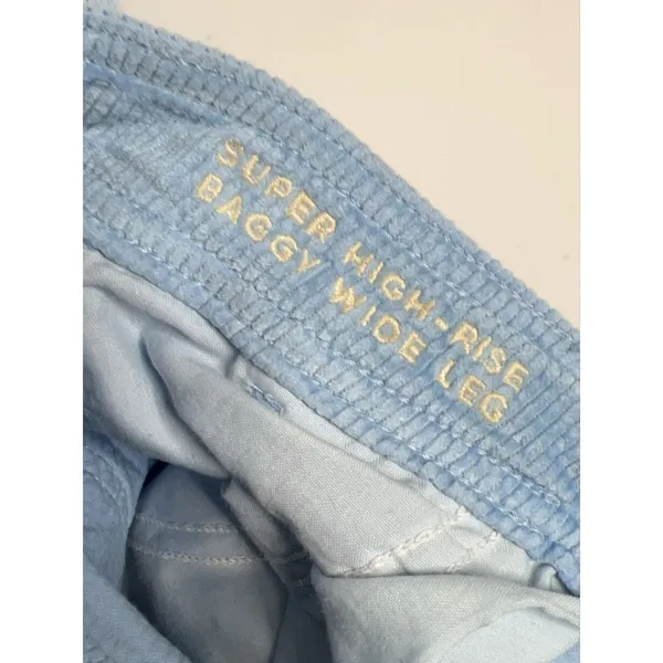 American Eagle Super High-Rise Baggy Wide Leg Corduroy Cargo Pants Size 4 - Image 5