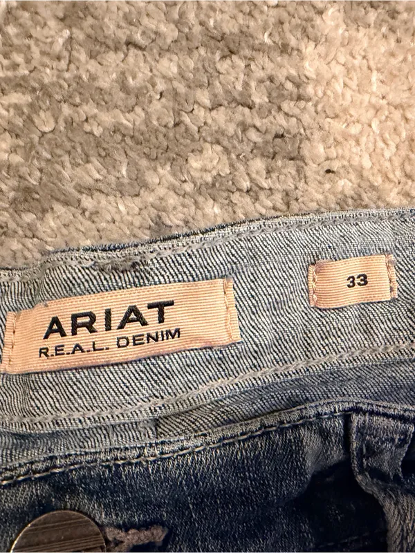 Ariat Blue Tribal-Print Denim Cutoff Shorts - Image 3