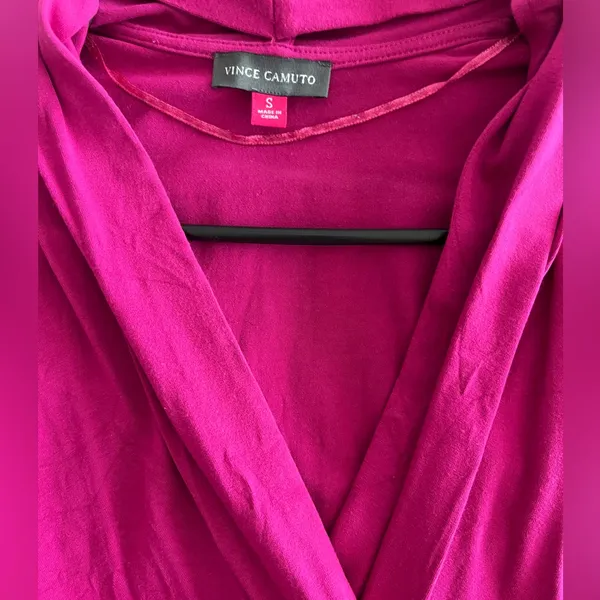 Vince Camuto Fuchsia Wrap Blouse - Image 2