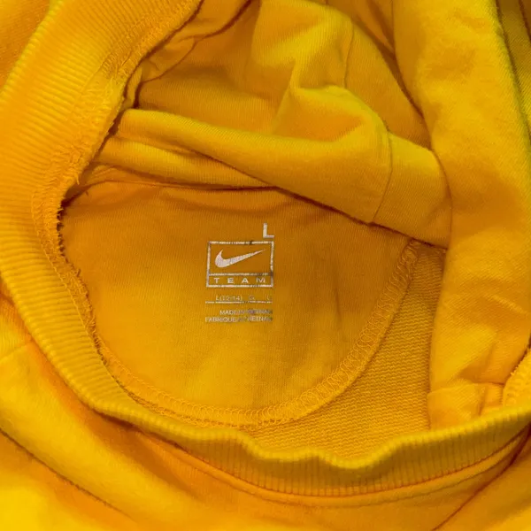Nike Sleeveless Hoodie Women L Yellow UNC Tar Heels Graphic‎ Cowl Neck Sporty - Image 5