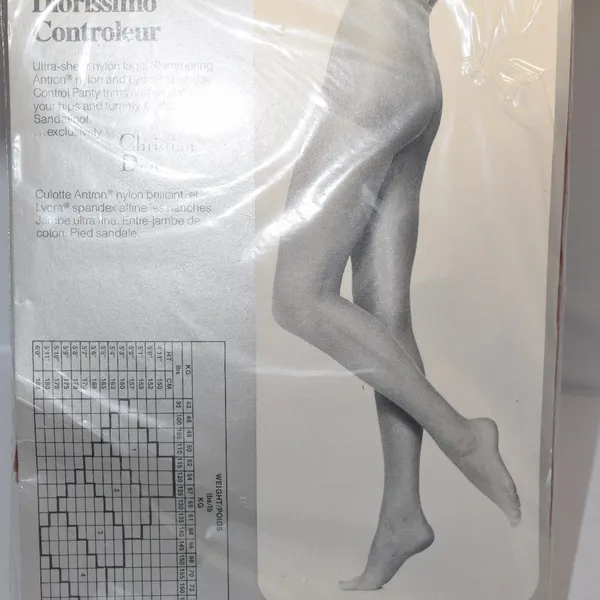 NIP Christian Dior Control Top Pantyhose, Brick, Size 2 - Image 3