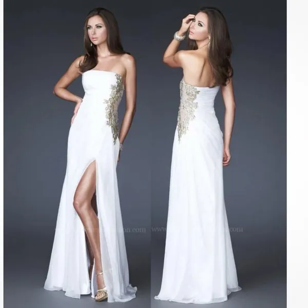 La Femme Emilia Gown White Sz 2 Embellished Formal prom dress - Image 10