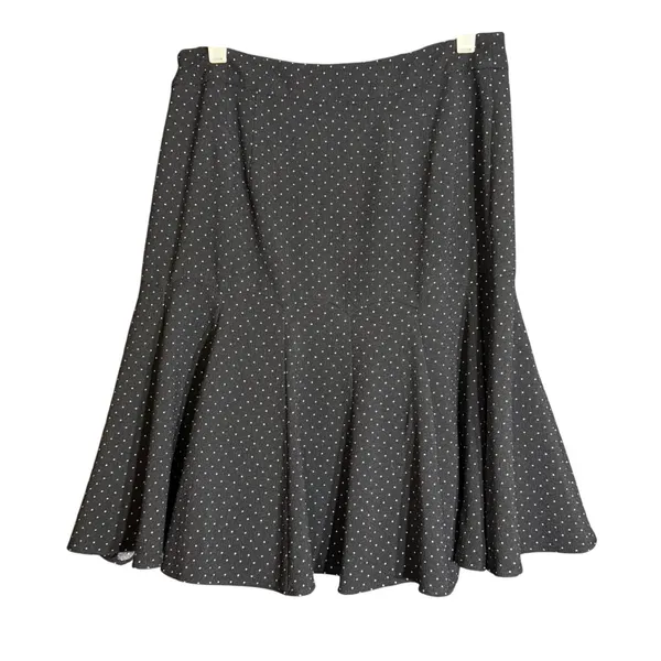 Talbots Womens Size 4 Black Polka Dot Skirt Knee Length Professional Casual - Image 3