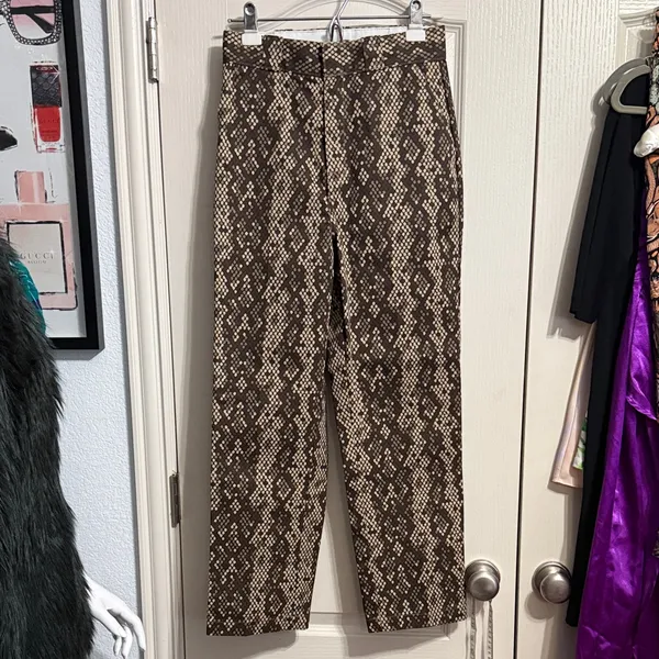 💙💖 Dickie's‎ Camden Straight Leg Snakeskin Print High Rise Work Pants - Image 2