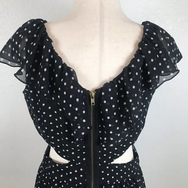 Y2K vintage speechless polkadot cut out dress L‎ - Image 5