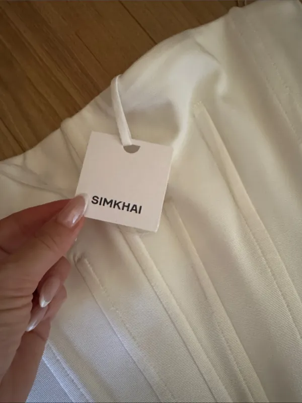 Simkhai Adalys Bustier Dress in Ivory White Size 0 - Image 3