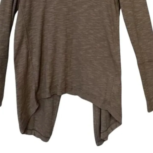Free People Top Womens Size S Brown Tunic Turtleneck Oversized Split Back Boho - Image 7
