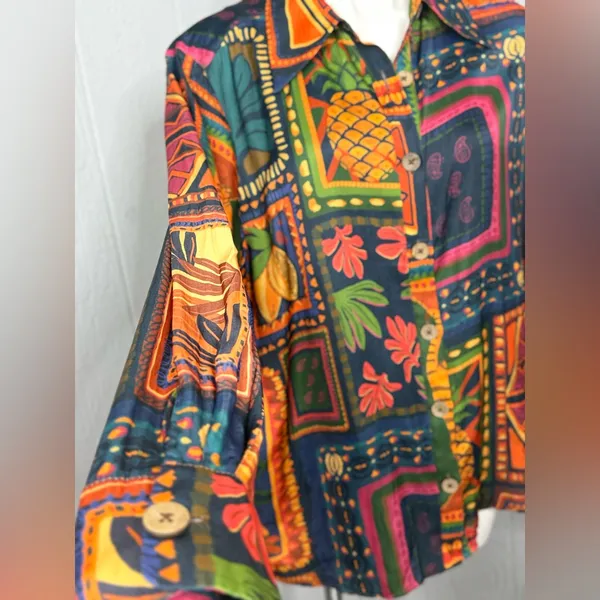 Rachel Zoe Colorful Geometric Blouse - Image 4