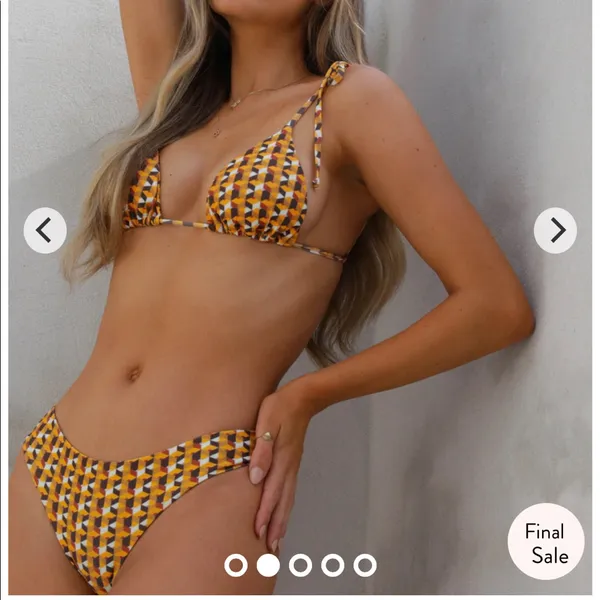 Kulani Kinis Sunset Strip Cheeky Bikini Bottom • Size M • New With Tags - Image 2