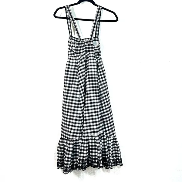 ) XS J.Crew gingham midi dress Cottage Farm core Coquette Prairie Chic Eyelet - Image 3