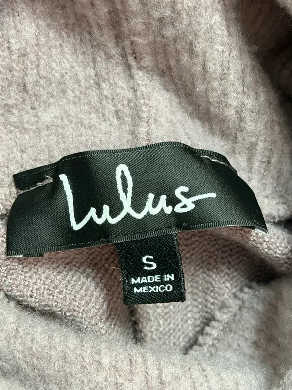 Lulus Women’s Alaina Dusty Lavender Long Sleeve Turtleneck Sweater Dress Size S - Image 5
