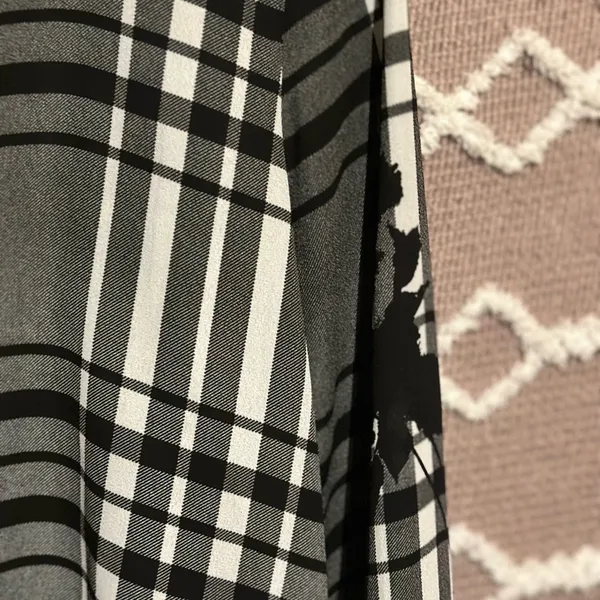 Simply Vera Wang Plaid Detailed Button Up Flannel Half Shirt Pullover - Image 7