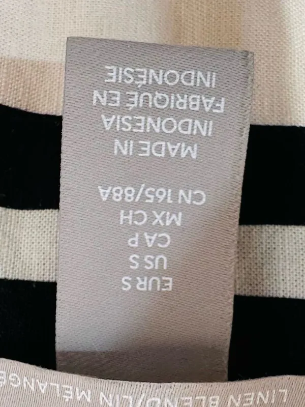 H&M Black & Cream Sleeveless Button-Front Striped Maxi Dress - Image 11