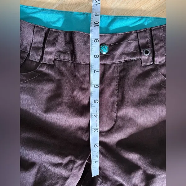 Burton the white collection da nag dry ride snow pants size medium brown teal - Image 15