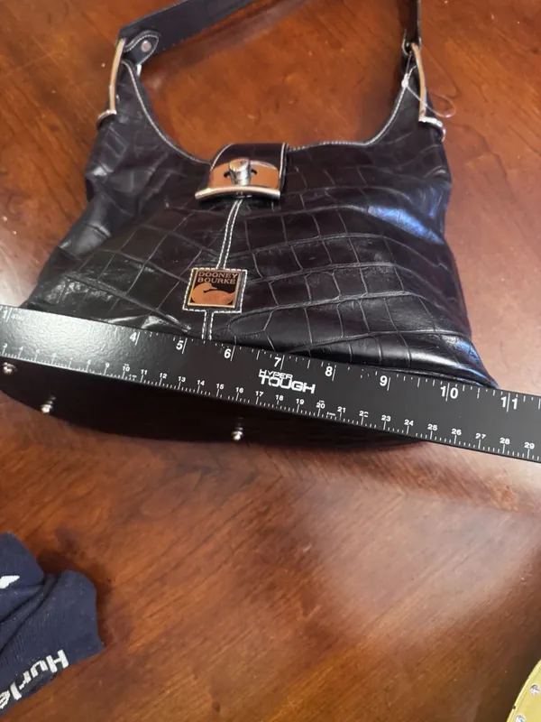Dooney & Bourke Croc Embossed Genuine Leather Shoulder Bag MADE IN USA - Image 9
