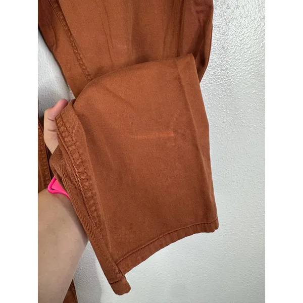 Prana Womens Rust Orange Organic Cotton Stretch Patch Pocket Utility Pants Sz 4 - Image 6