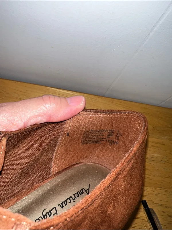 American Eagle Outfitters Chestnut Suede Slip-On Shoes with Side Zips - Image 7