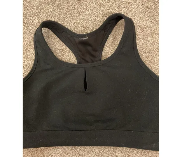 Fabletics Black Sylvia Keyhole High Impact Sports Bra, S - Image 4