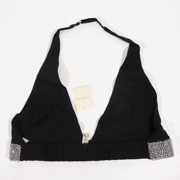 NWT Free People Of The Moment Halter Bralette in Black Size Medium - Image 8