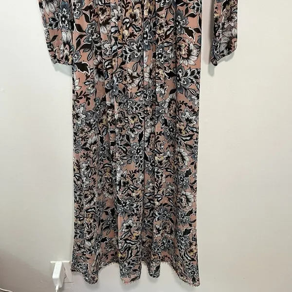 For‎ Love & Lemons Grace Maxi Dress in Nude Floral Size Small - Image 13