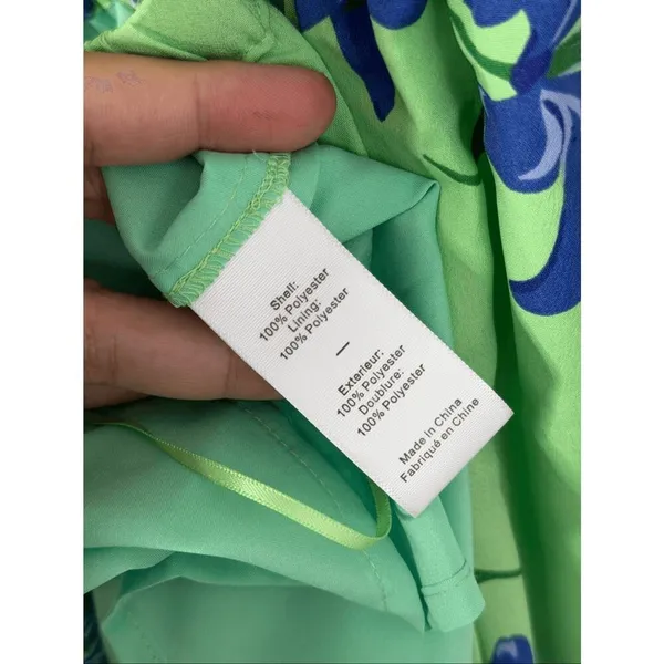 Likely Constellation Dress Green Blue Floral Cutout Halter Midi Size 8 NEW - Image 8