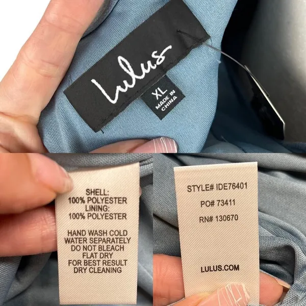 Lulus Endless Glamour Slate Blue Strapless Maxi Dress XL – Pleated Wedding Guest - Image 14