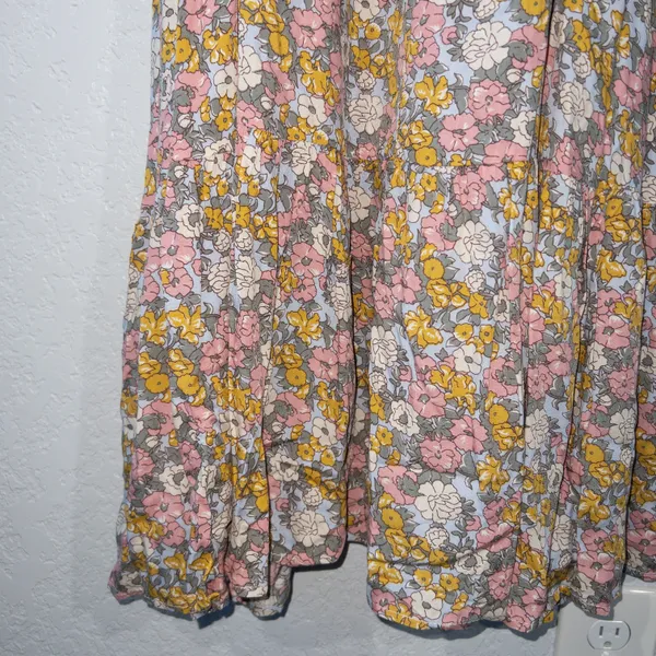 New Pink & Yellow Floral Reversible Maxi Dress Size Small - Image 6