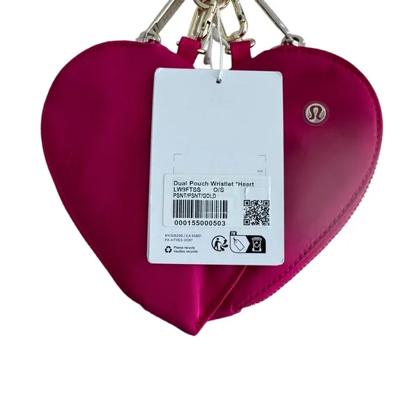 Lululemon Dual Pouch Wristlet Heart Passionate / Passionate / Gold - Image 12