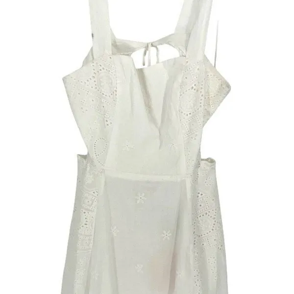 Hello Molly Womens‎ Shirred Strappy Open Back Maxi Dress White Size Medium NWT - Image 2
