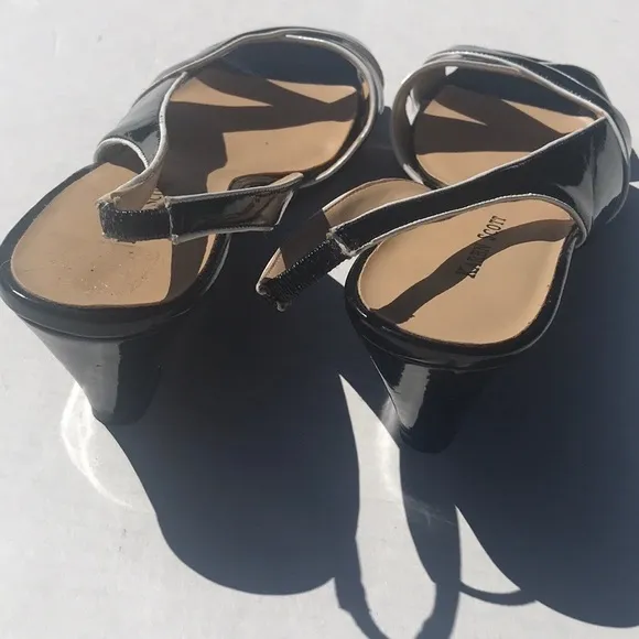 3/$25🍾🍾Karen‎ Scott Black Serra Patent Open Toe Wedges - Image 5